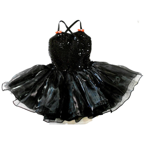 Black Sequin Organdy Tutu Ballet Dress Girls S-L - SophiasStyle.com