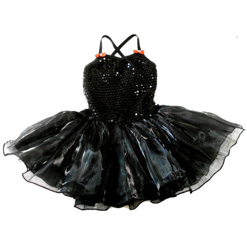 Black Sequin Organdy Tutu Ballet Dress Girls S-L - SophiasStyle.com