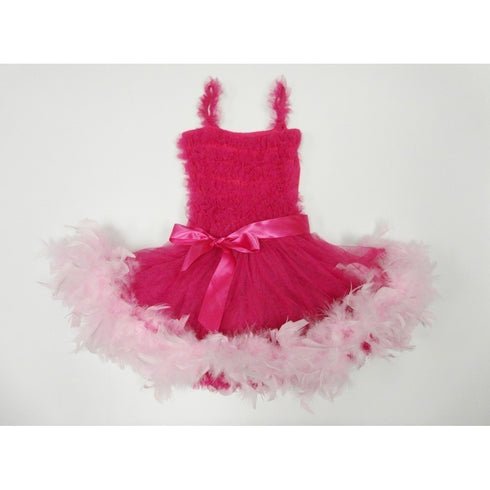 Hot Pink Ruffle Feather Tutu Ballet Dress Girls S-L - SophiasStyle.com