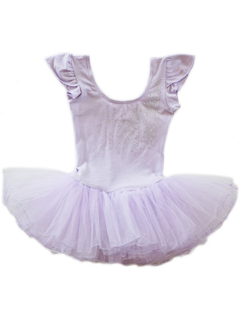 Girls Lavender Glitter Rhinestone Bow Ballet Dress 9M-8 - SophiasStyle.com