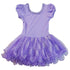 Little Girls Purple Stars Tutu Short Sleeve Ballet Dress 24M-8 - SophiasStyle.com