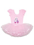 Girls Pink Glitter Pink Sequins Ballet Shoes Tutu Dress 9M-8 - SophiasStyle.com