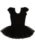 Girls Black Silver Glitter Trim Ruffle Tutu Ballet Dress 9M-8 - SophiasStyle.com