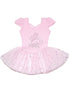 Girls Pink Rhinestone Flower Star Accented Ballet Dress 9M-8 - SophiasStyle.com