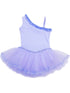 Girls Lavender Ruffle Trim Asymmetrical Ballet Dress 9M-8 - SophiasStyle.com