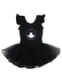 Girls Black Glitter Rhinestone Adorned Ballet Dress 9M-8 - SophiasStyle.com
