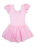 Girls Pink Short Chiffon Sleeve Bow Skirted Ballet Dress 9M-8 - SophiasStyle.com