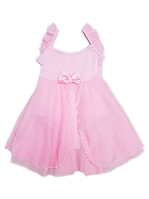 Girls Pink Empire-Waist Chiffon Skirted Ballet Dress 9M-8 - SophiasStyle.com