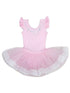 Girls Pink Rhinestone Star Lace Trim Ballet Leotard Dress 9M-8 - SophiasStyle.com