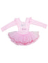 Girls Pink Rhinestone Ballet Girl Long Sleeve Ballet Dress 9M-8 - SophiasStyle.com
