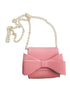Girls Pink Bow Gold Chain Synthetic Leather Purse - SophiasStyle.com