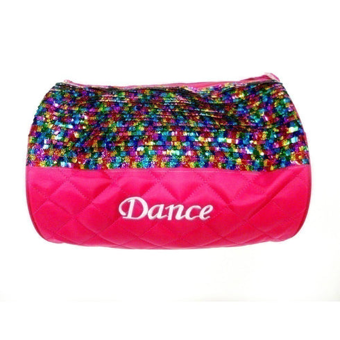 Girls Pink Rainbow Reflection Sequin Embellished Dance Duffel Bag - SophiasStyle.com