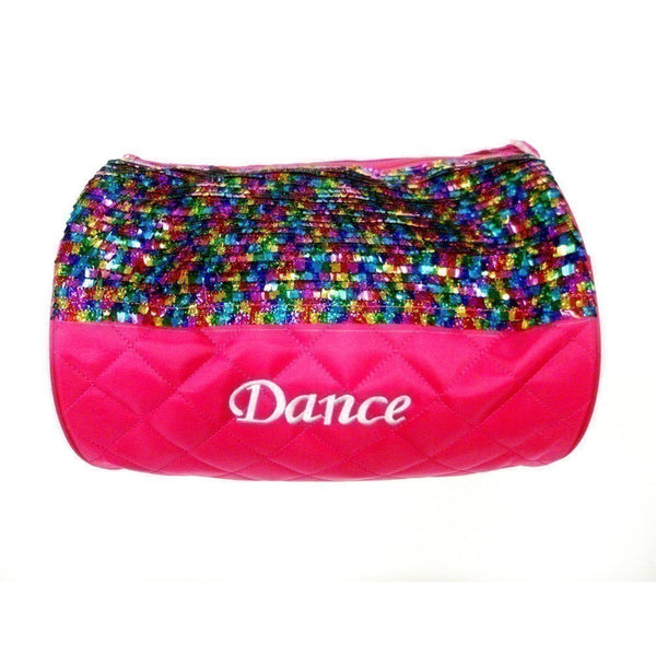 Girls Pink Rainbow Reflection Sequin Embellished Dance Duffel Bag - SophiasStyle.com