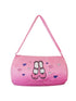 Girls Pink "Ballet Kids" Heart Shoes Print Zippered Dance Duffle Bag - SophiasStyle.com