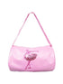 Girls Pink Sequined Dancer Applique Zippered Tie Dance Duffle Bag - SophiasStyle.com