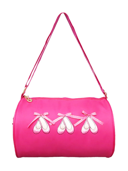 Girls Hot Pink Tri Ballet Shoes Duffel - SophiasStyle.com
