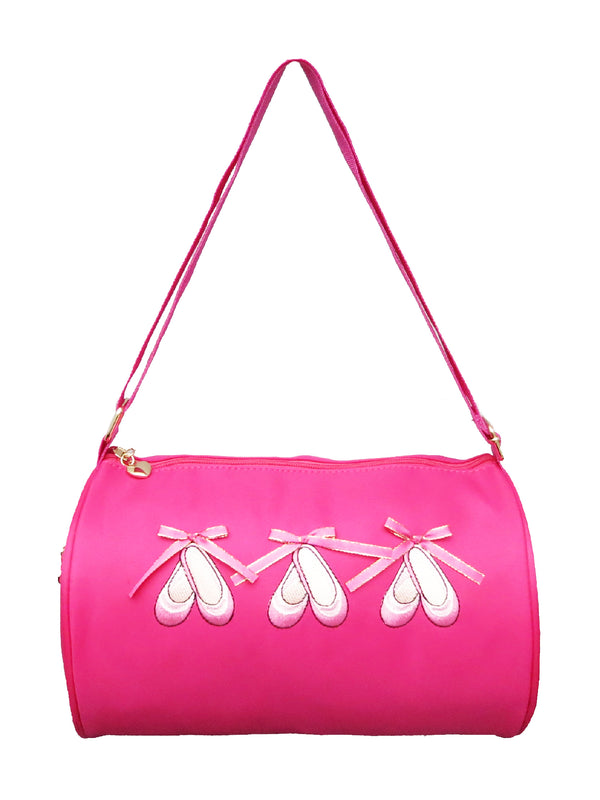 Girls Hot Pink Tri Ballet Shoes Duffel - SophiasStyle.com
