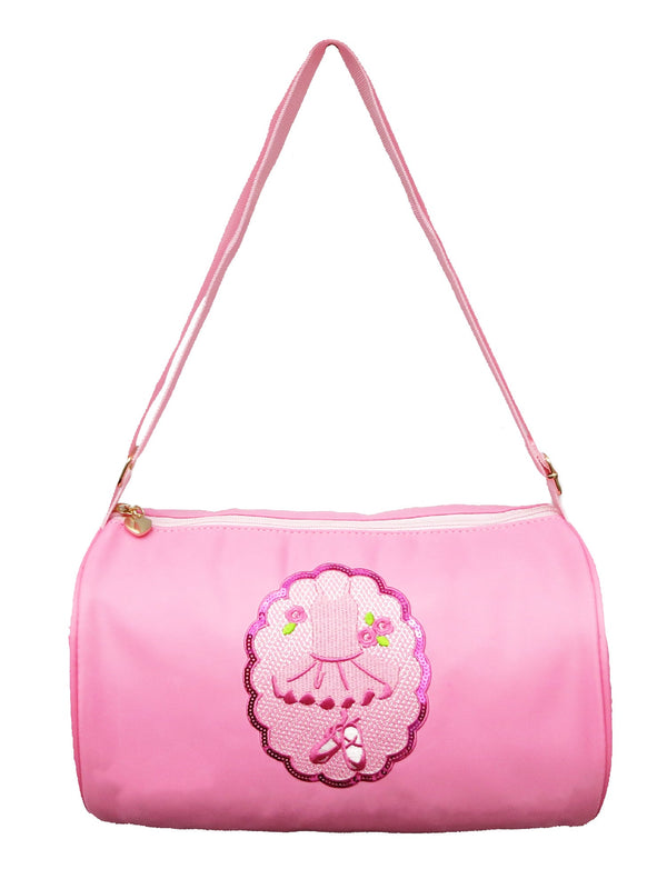 Girls Pink Sequins Ballet Dress And Shoes Duffel - SophiasStyle.com
