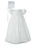 Baby Girls White Bonnet Hand Embroidered Christening Dress Outfit NB-24M - SophiasStyle.com