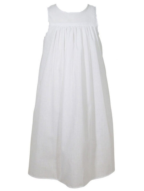 Baby Girls White Poly Cotton Straight 24" Long Slip NB-12M - SophiasStyle.com