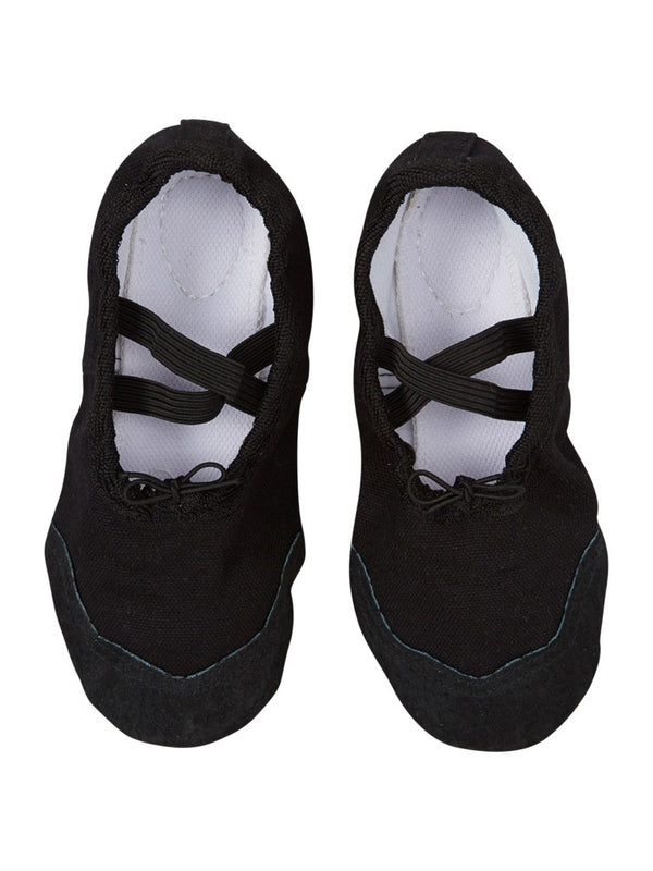 Girls Black Elastic Strap Rounded Toe Stylish Ballet Shoes 11-1 Kids - SophiasStyle.com