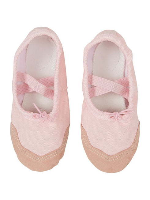Girls Pink Elastic Strap Rounded Toe Stylish Ballet Shoes 11-1 Kids - SophiasStyle.com