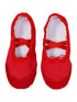 Girls Red Elastic Strap Rounded Toe Stylish Ballet Shoes 11-1 Kids - SophiasStyle.com