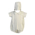 Baby Boys White Cotton Short Sleeved Bow Christening Romper 0-18M - SophiasStyle.com