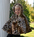 Little Girls Brown Leopard Faux Poncho 1T-6 - SophiasStyle.com