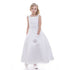 Petite Adele Big Girls White Satin A-Line Linda Junior Bridesmaid Dress 8-16 - SophiasStyle.com