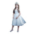 Petite Adele Big Girls White Satin Off-Shoulder Junior Bridesmaid Dress 8-14 - SophiasStyle.com