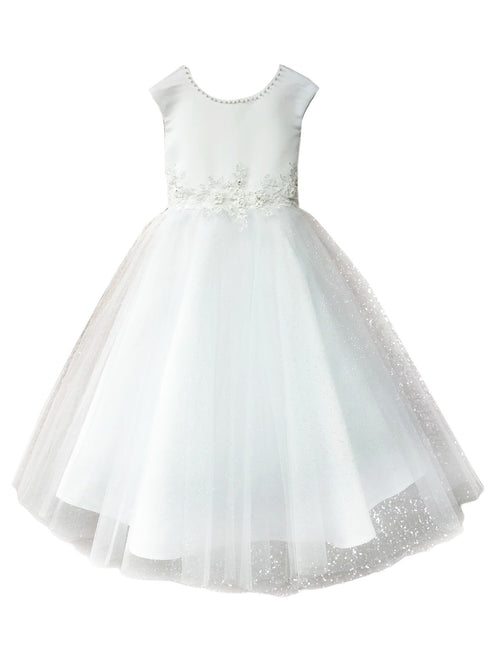 Petite Adele Girls Multi Colors 3D Embroidery Pearl Special Occasion Dress 2-16 - SophiasStyle.com