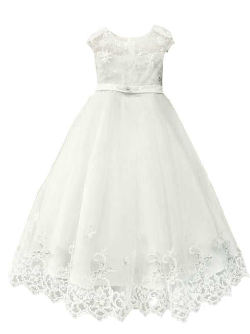Petite Adele Girls Multi Colors Floral Embroidered Special Occasion Dress 2-16 - SophiasStyle.com