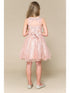 Petite Adele Girls Mauve Sweetheart Illusion Neckline Jewel Dress 6-16 - SophiasStyle.com
