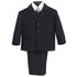 Lito Big Boys Black Wedding Easter 5 Pcs Special Occasion Suit 8-14 Husky - SophiasStyle.com