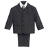 Lito Baby Boys Dark Grey Wedding Easter 5 Pcs Special Occasion Suit 6-24M - SophiasStyle.com