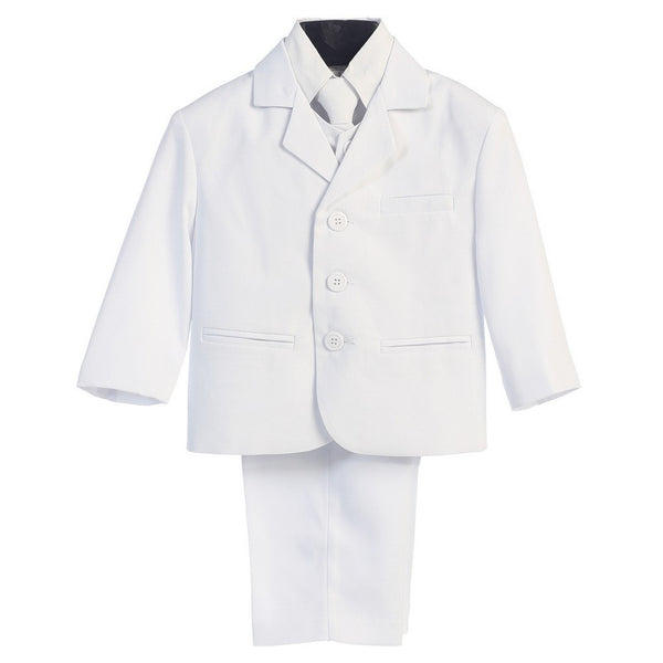 Lito Baby Boys White Wedding Easter 5 Pcs Special Occasion Suit 6-24M - SophiasStyle.com