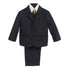 Lito Baby Boys Black Gold Pin Stripe 5 Pcs Special Occasion Suit 6-24M - SophiasStyle.com