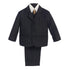 Lito Baby Boys Black Gold Pin Stripe 5 Pcs Special Occasion Suit 6-24M - SophiasStyle.com
