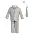 Lito Baby Boys Silver Two-button Metallic Special Occasion Suit 6-24M - SophiasStyle.com