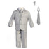 Lito Little Boys Silver Two-button Metallic Special Occasion Suit 2-7 - SophiasStyle.com