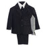 Lito Little Boys Black Two-button Herringbone Pattern Special Occasion Suit 2T-7 - SophiasStyle.com