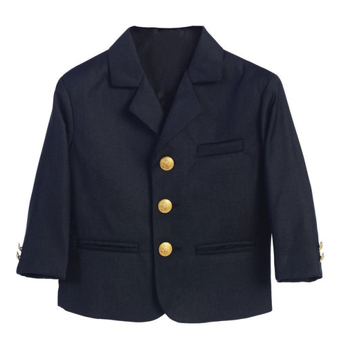 Lito Little Boys Navy Golden Buttons Special Occasion Blazer 2-7 - SophiasStyle.com