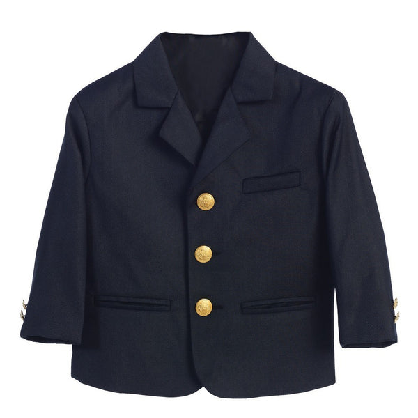 Lito Little Boys Navy Golden Buttons Special Occasion Blazer 2-7 - SophiasStyle.com