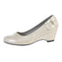 Lito Girls Ivory Bow Gina Special Occasion Dress Wedge Shoes 11-4 Kids - SophiasStyle.com