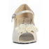 Lito Girls Ivory Pearled Satin Flowers Nancy Occasion Dress Shoes 11-4 Kids - SophiasStyle.com