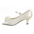Lito Girls Ivory Pearled Satin Flowers Nancy Occasion Dress Shoes 11-4 Kids - SophiasStyle.com