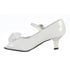Lito Girls White Pearled Satin Flowers Nancy Occasion Dress Shoes 11-4 Kids - SophiasStyle.com