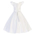 Swee Pea & Lilly Little Girls White Lace Satin Tea-Length Communion Dress 5-6 - SophiasStyle.com