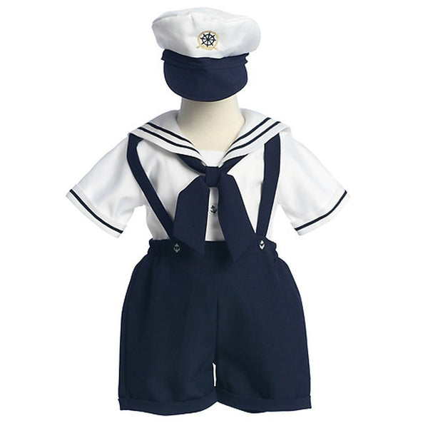 Lito Baby Toddler Boys White Navy Sailor Easter Outift Set 12M-4T - SophiasStyle.com